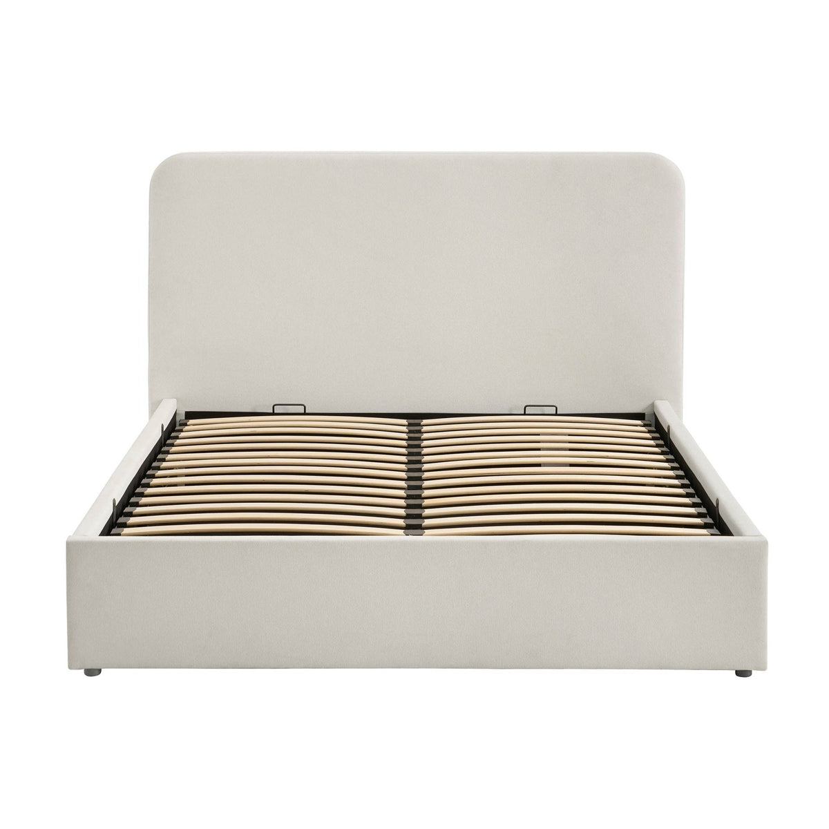 Ascot Ottoman Storage Bed - Cream Linen — view 9