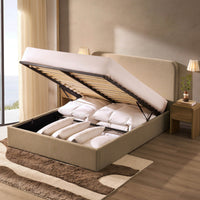 Ascot Ottoman Storage Bed - Oatmeal — view 4 – image 4 of 14