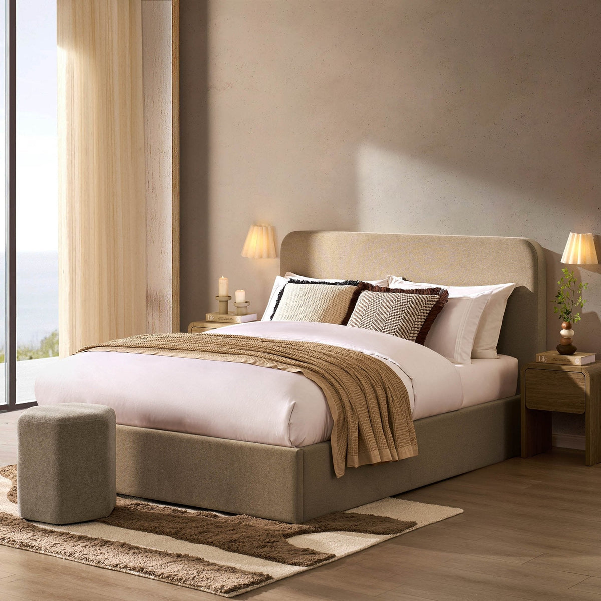 Ascot Ottoman Storage Bed - Oatmeal — view 2