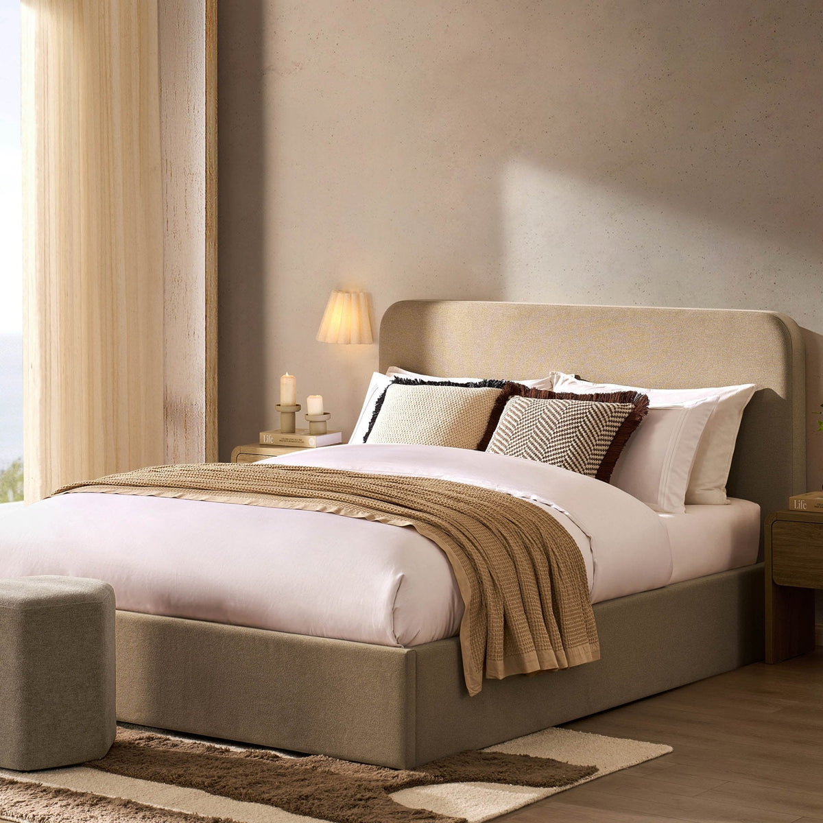 Ascot Ottoman Storage Bed - Oatmeal — view 3