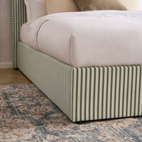 Ascot Ottoman Storage Bed - Sage Stripe — view 8 – image 8 of 14