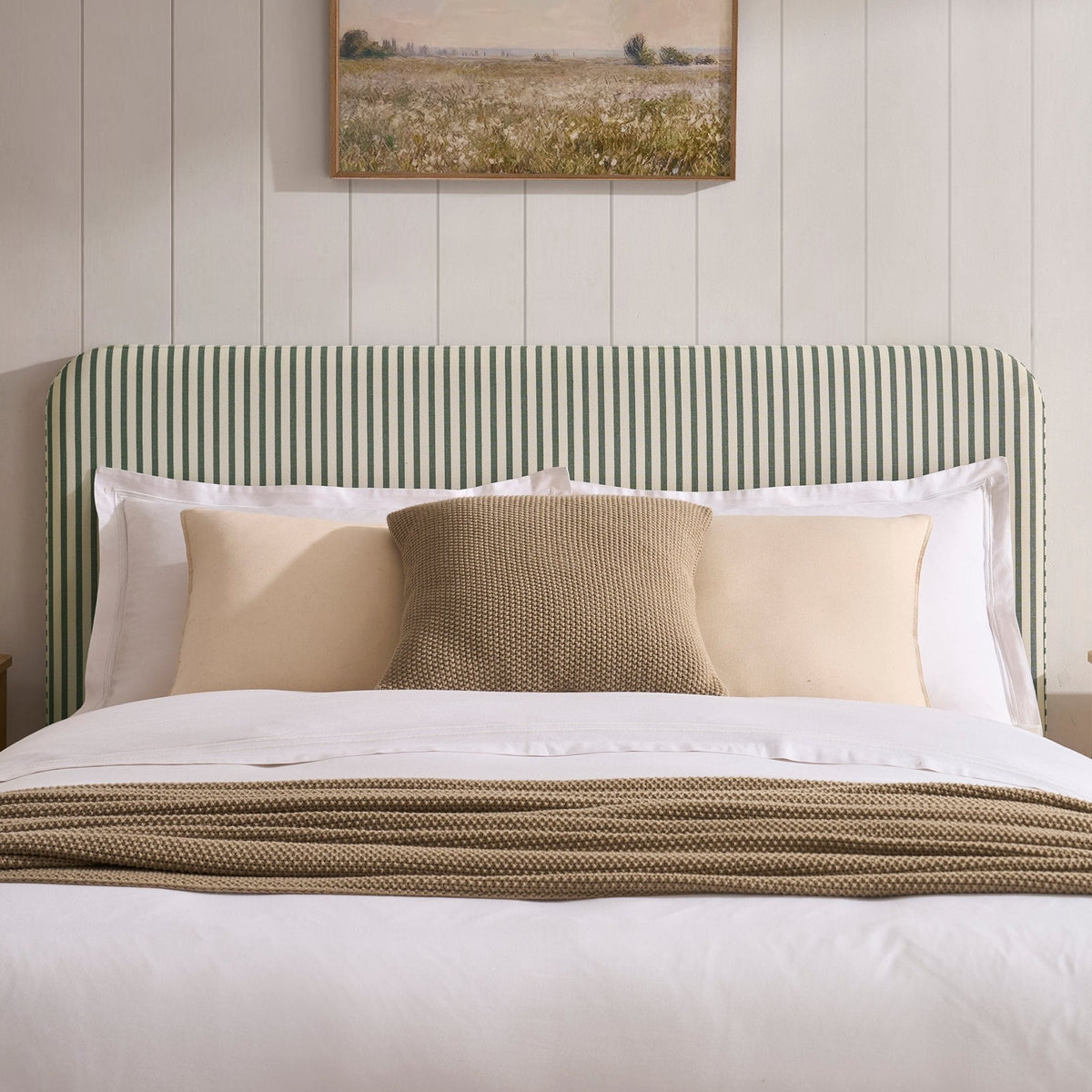 Ascot Ottoman Storage Bed - Sage Stripe — view 6