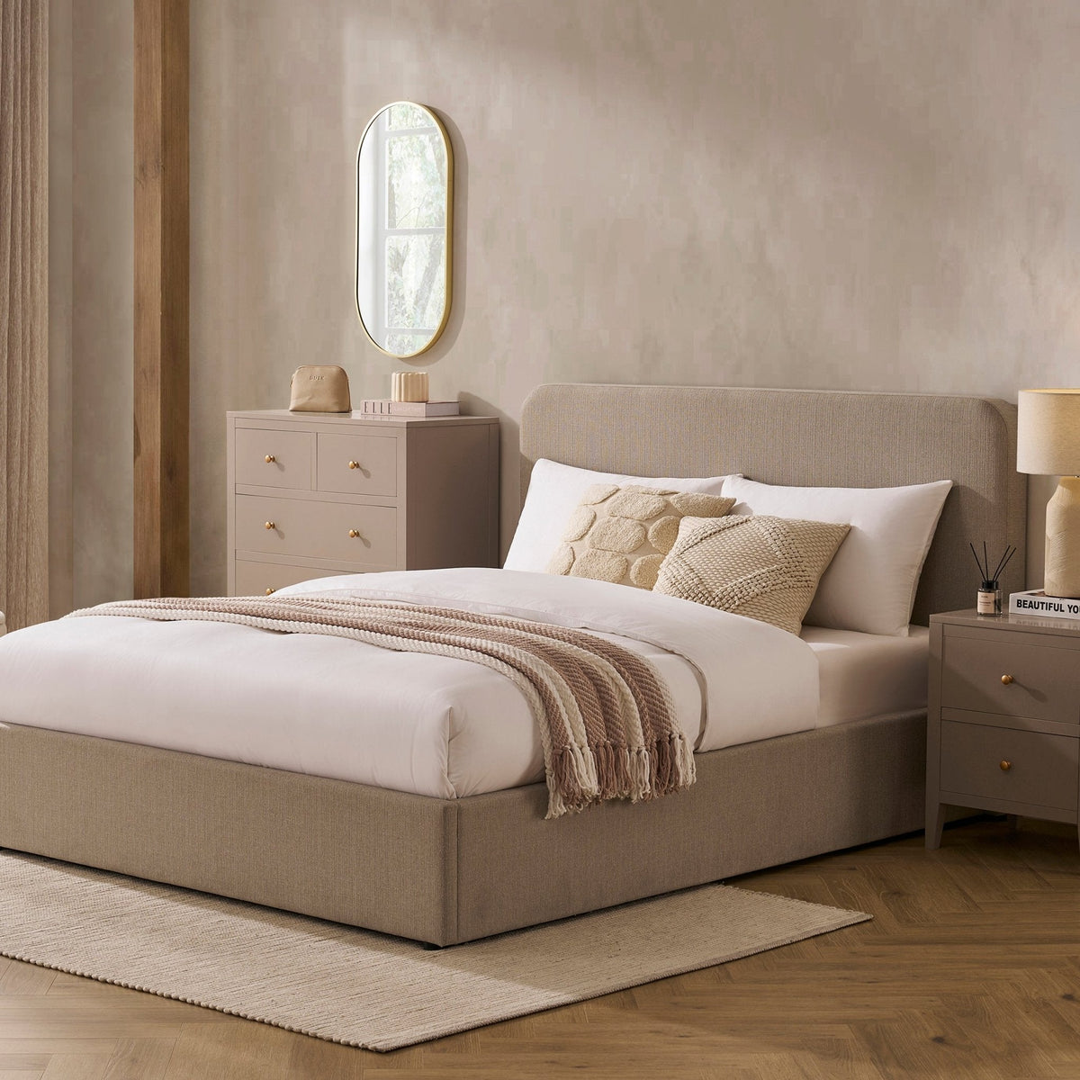 Ascot Ottoman Storage Bed - Stone Grey — view 5