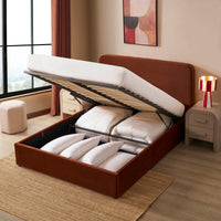 Ascot Ottoman Storage Bed - Terracotta — view 4 – image 4 of 13