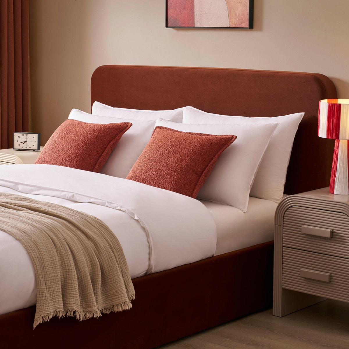 Ascot Ottoman Storage Bed - Terracotta — view 6