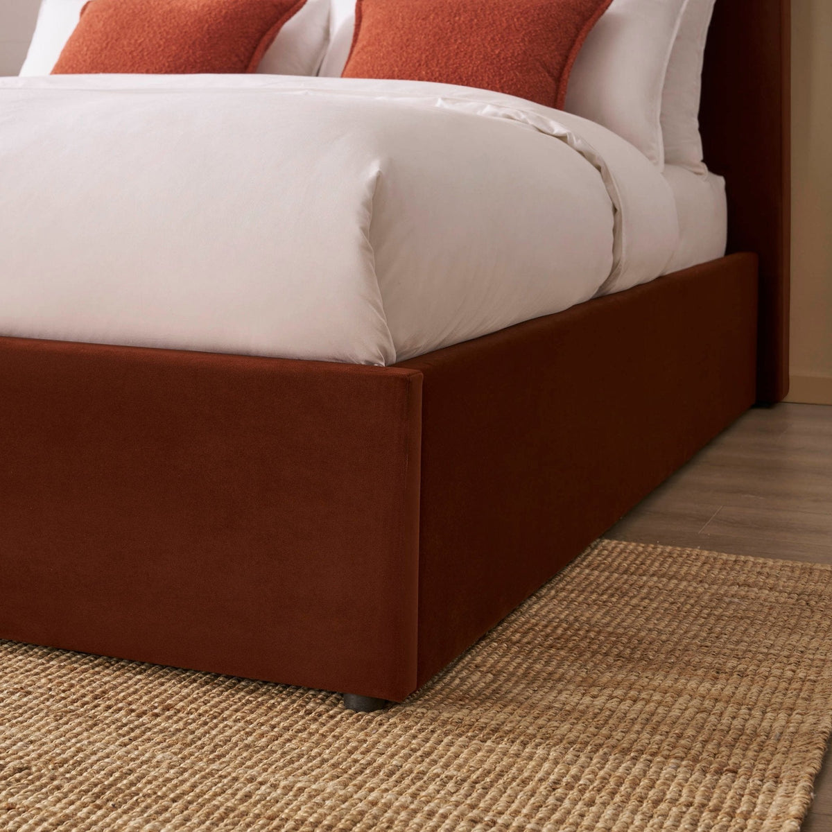 Ascot Ottoman Storage Bed - Terracotta — view 8