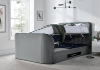 Aspen Upholstered Ottoman TV Bed Smoke Bed Frame Only – image 3 of 6