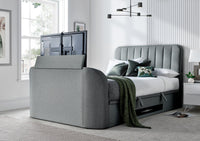 Aspen Upholstered Ottoman TV Bed Smoke Bed Frame Only – image 1 of 6