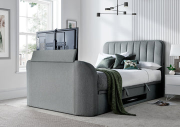 Aspen Upholstered Ottoman TV Bed Smoke Bed Frame Only