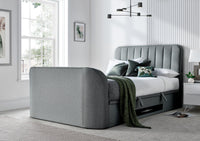 Aspen Upholstered Ottoman TV Bed Smoke Bed Frame Only – image 2 of 6
