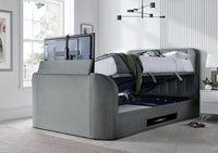Aspen Upholstered Ottoman TV Bed Smoke Bed Frame Only – image 4 of 6