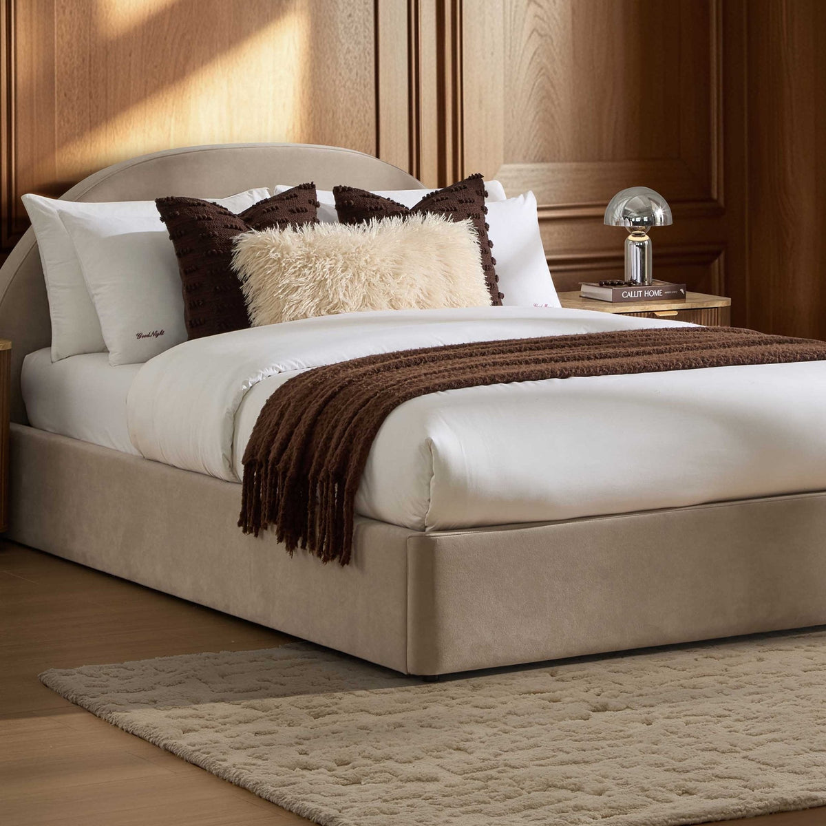 Austin Ottoman Storage Bed - Stone — view 2