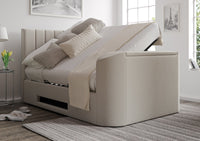 Berkley Upholstered Arran Natural Ottoman TV Bed - Bed Frame Only – image 2 of 10