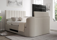 Berkley Upholstered Arran Natural Ottoman TV Bed - Bed Frame Only – image 1 of 10