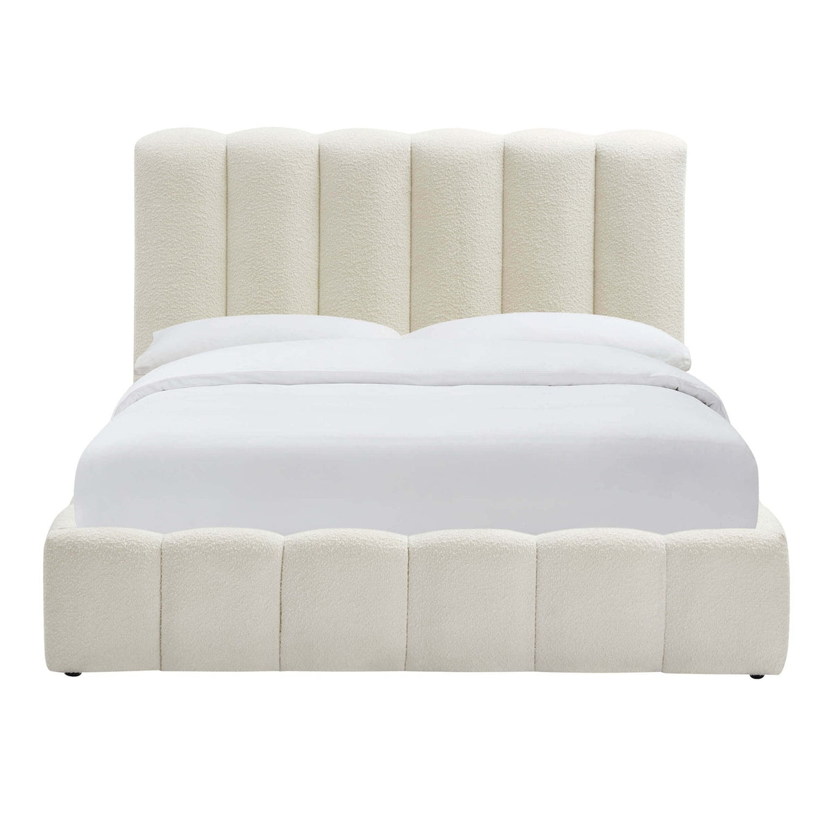 Cheshire Boucle Ottoman Storage Bed - Off White — view 9