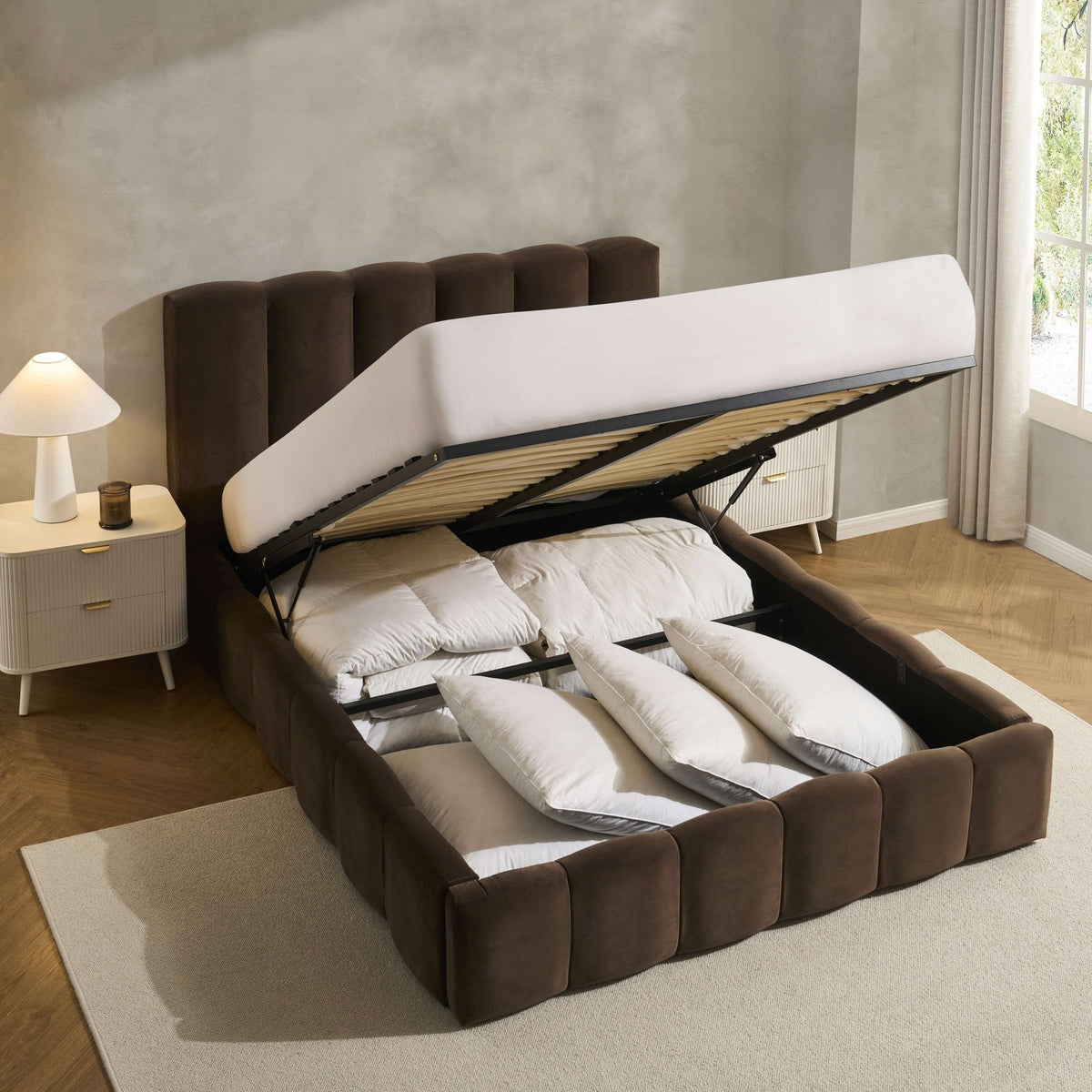 Cheshire Ottoman Storage Bed - Cappuccino — view 5