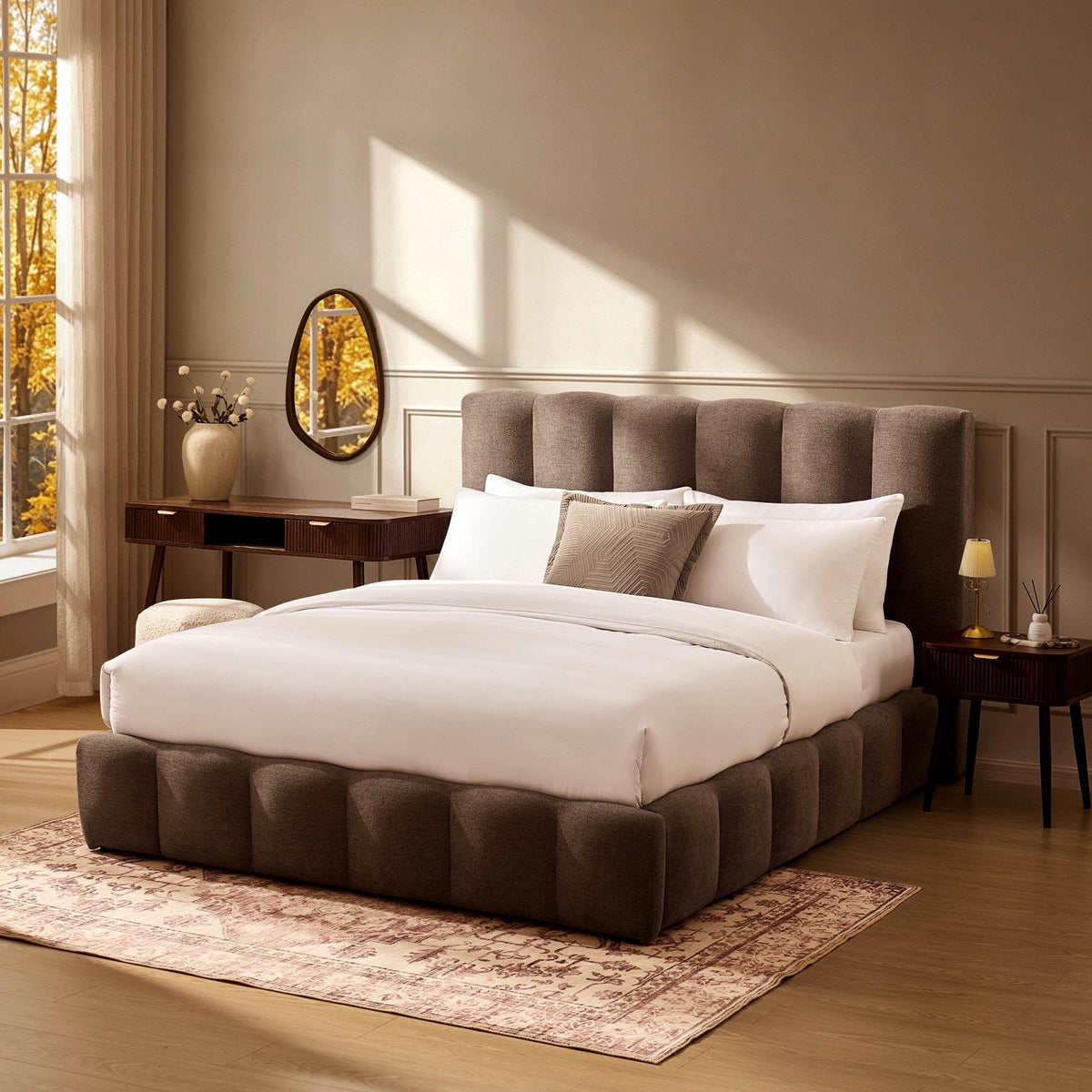 Cheshire Ottoman Storage Bed - Chenille Mushroom — view 3