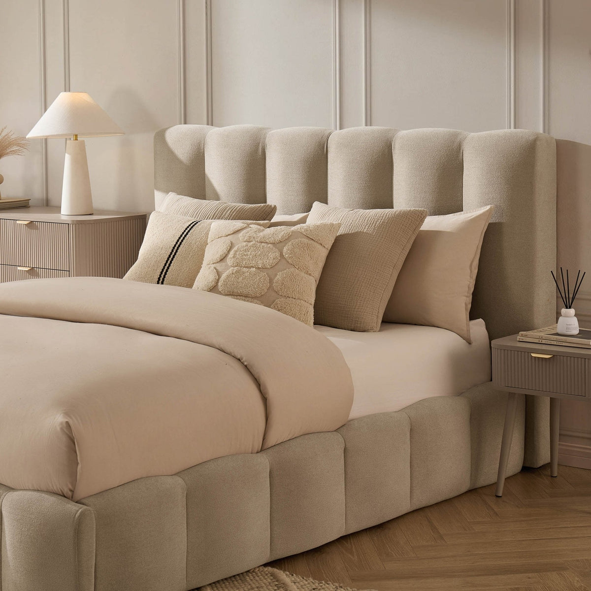Cheshire Ottoman Storage Bed - Chenille Oatmeal — view 6