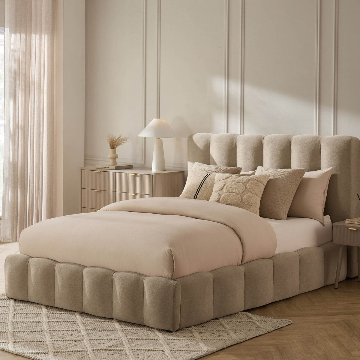 Cheshire Ottoman Storage Bed - Chenille Oatmeal — view 4