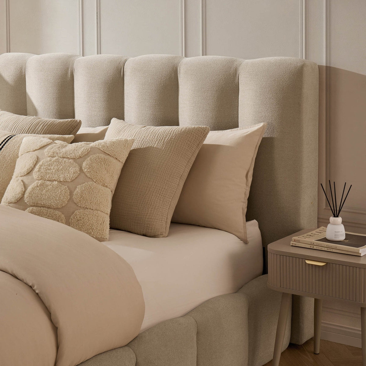 Cheshire Ottoman Storage Bed - Chenille Oatmeal — view 7