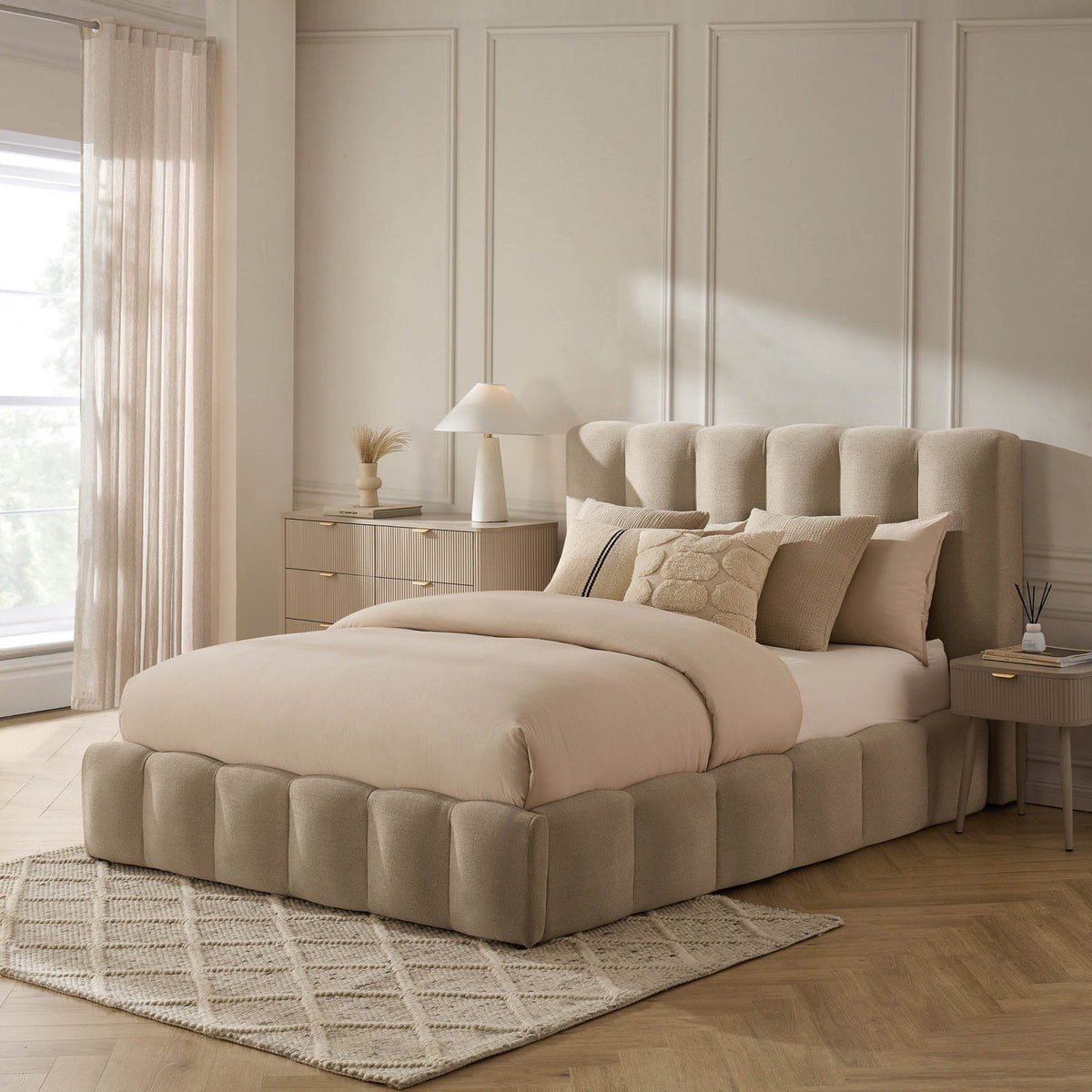 Cheshire Ottoman Storage Bed - Chenille Oatmeal — view 3