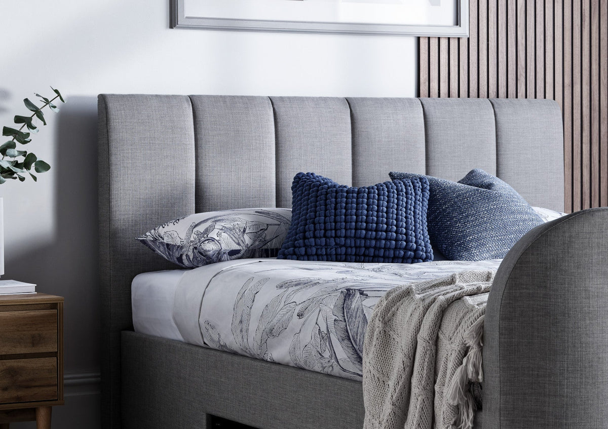 Copenhagen Upholstered Ottoman TV Bed - Mid Grey