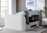Copenhagen Upholstered Ottoman TV Bed - Off White – image 2 of 5