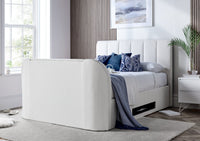 Copenhagen Upholstered Ottoman TV Bed - Off White – image 3 of 5