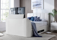 Copenhagen Upholstered Ottoman TV Bed - Off White – image 4 of 5