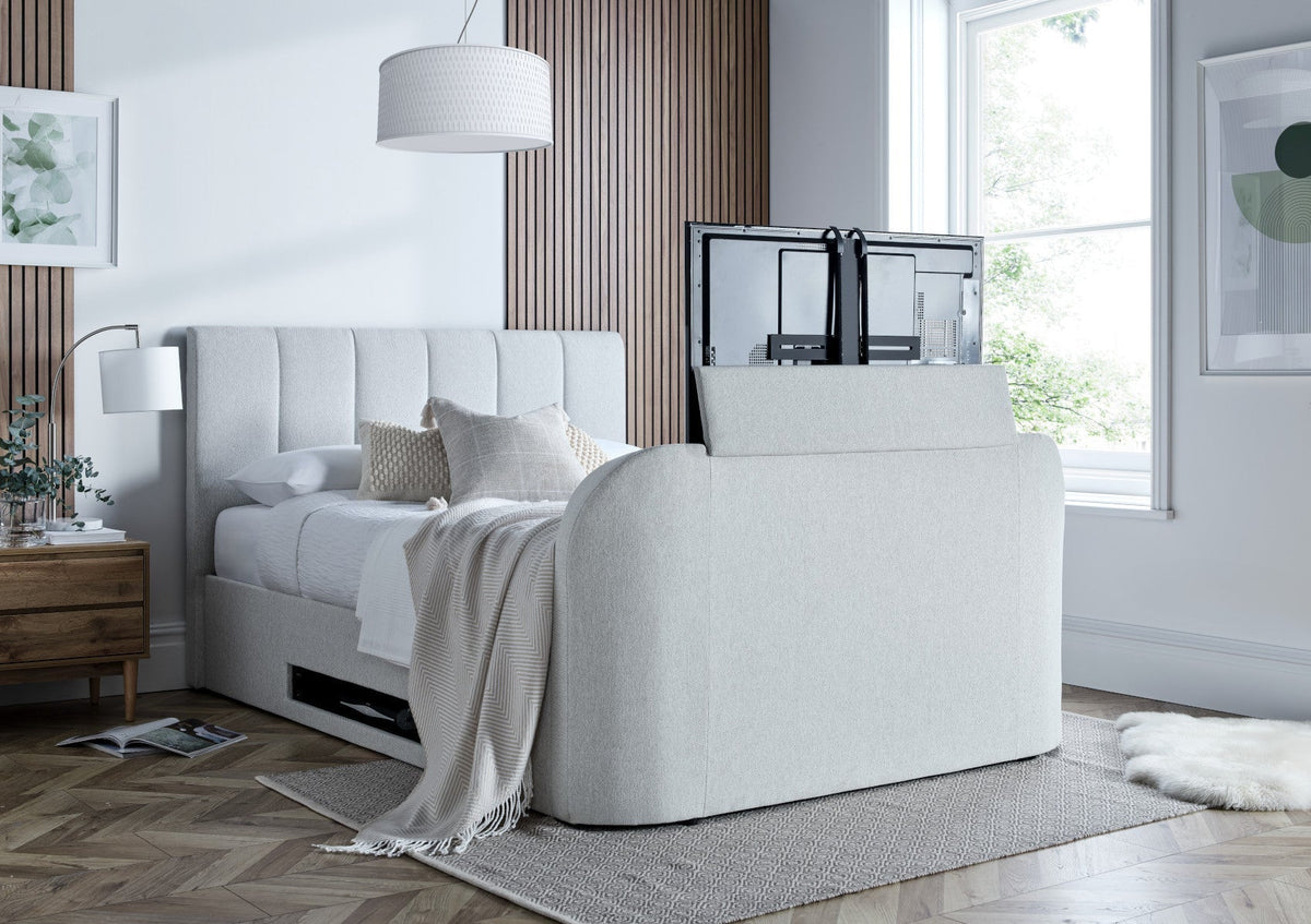 Copenhagen Upholstered Ottoman TV Bed - Shell