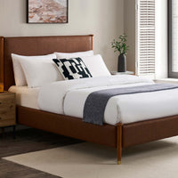 Dallas Bed Frame - Faux Leather Tan — view 3 – image 3 of 12