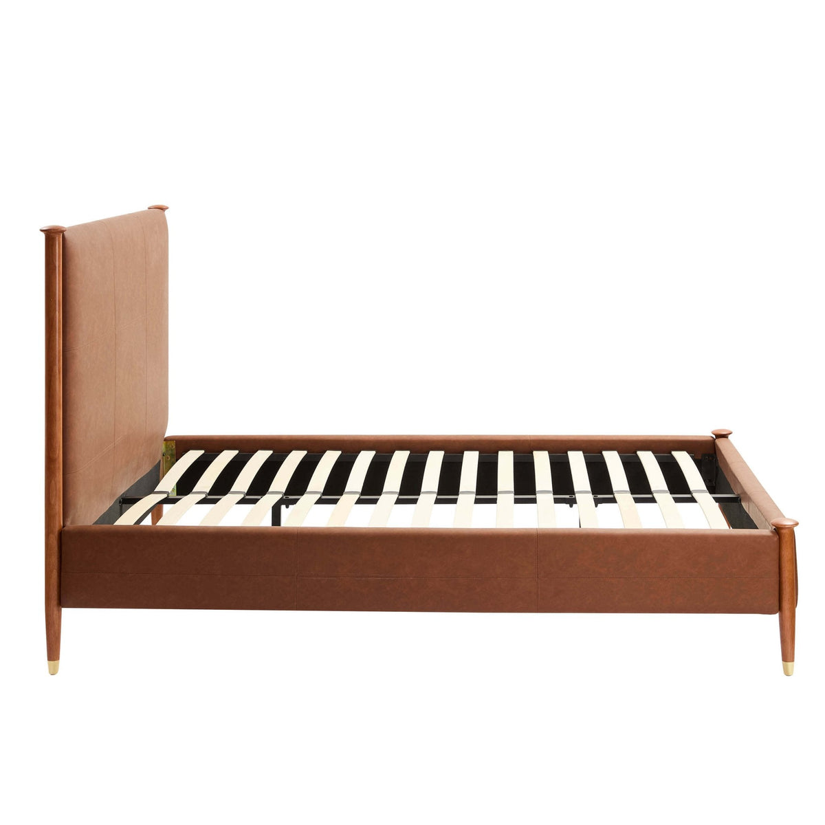 Dallas Bed Frame - Faux Leather Tan — view 8