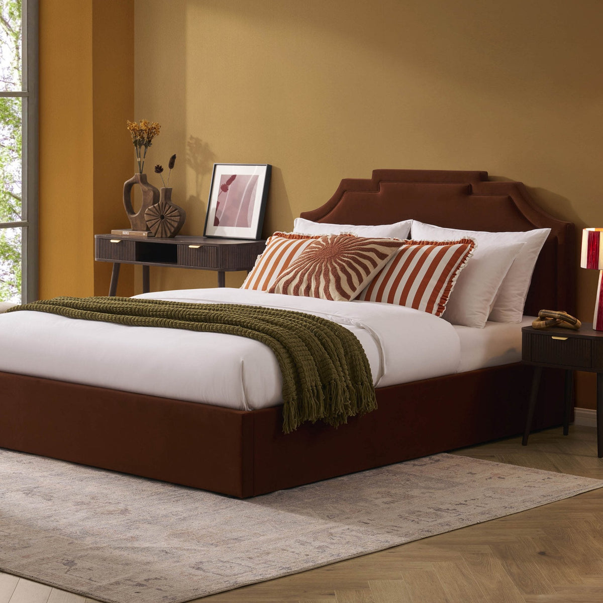 Delphi Ottoman Storage Bed - Terracotta — view 3