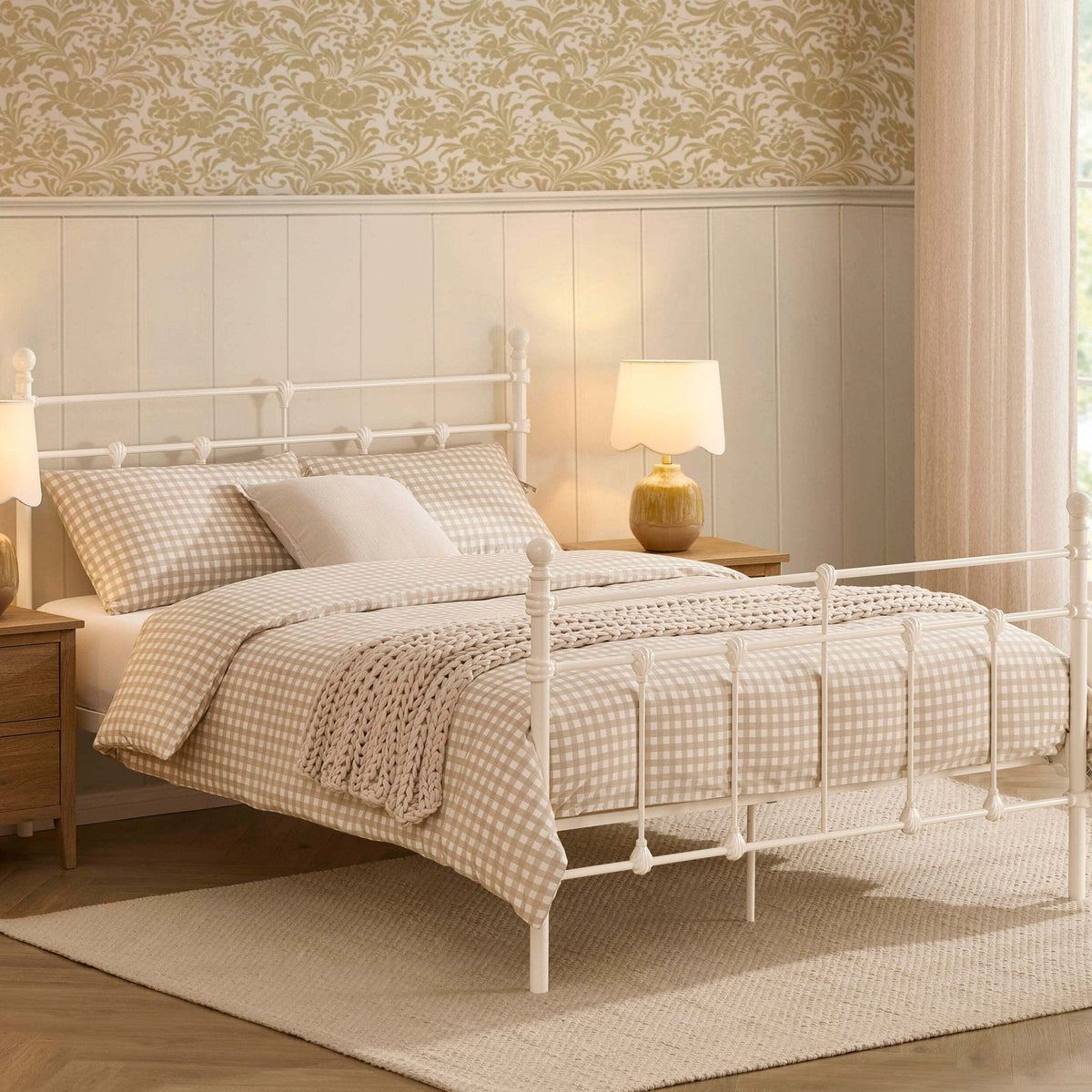 Dorset Metal Bed Frame - White — view 4