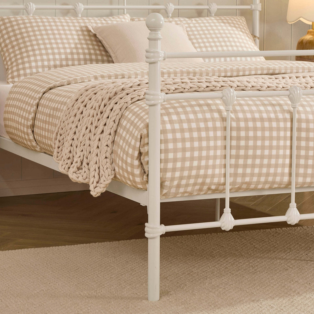 Dorset Metal Bed Frame - White — view 7