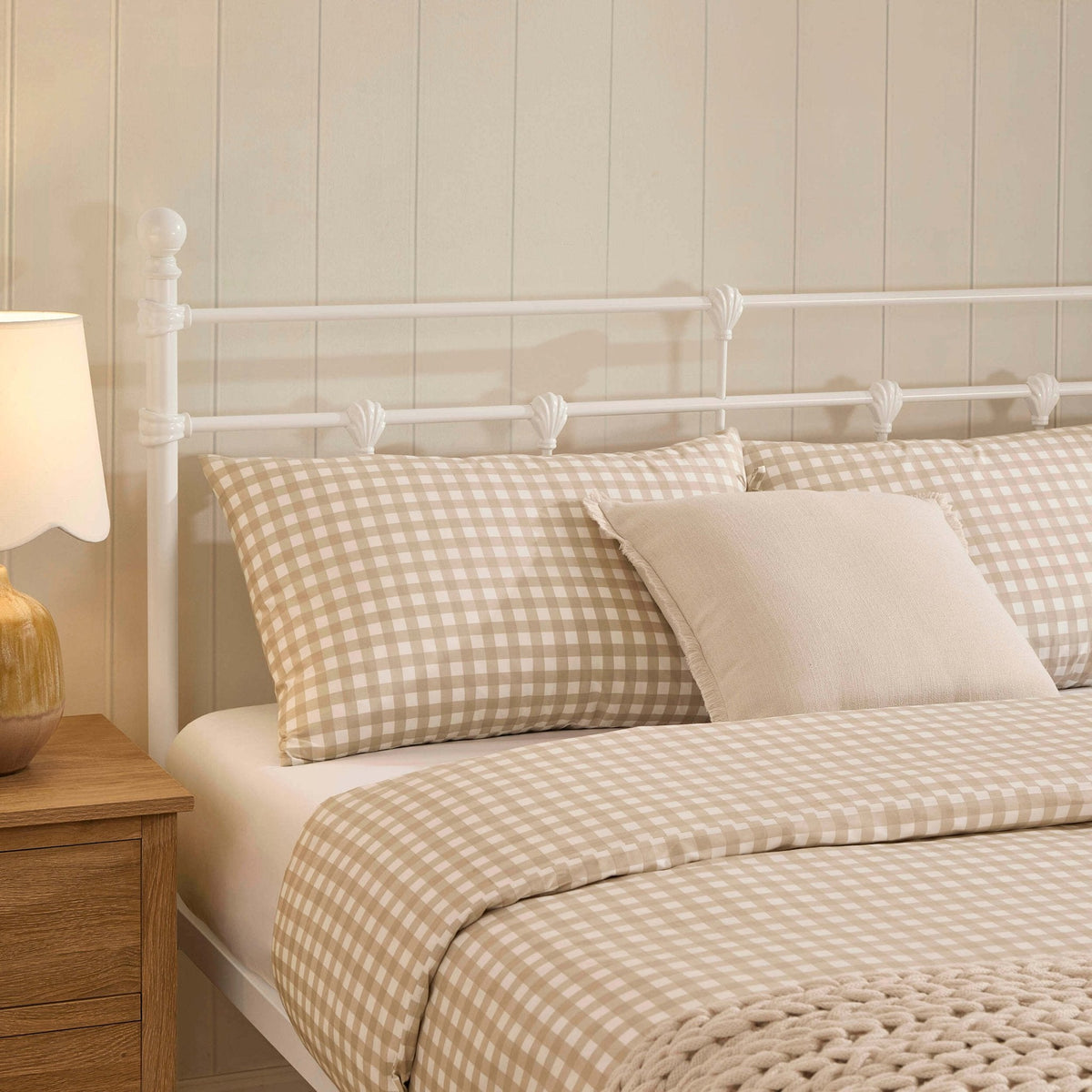 Dorset Metal Bed Frame - White — view 5