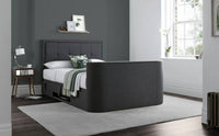 Eston 2.1 Ottoman TV Bed in Grey Fabric Built in Speakers & 43" TV Capacity — view 2 – image 2 of 7