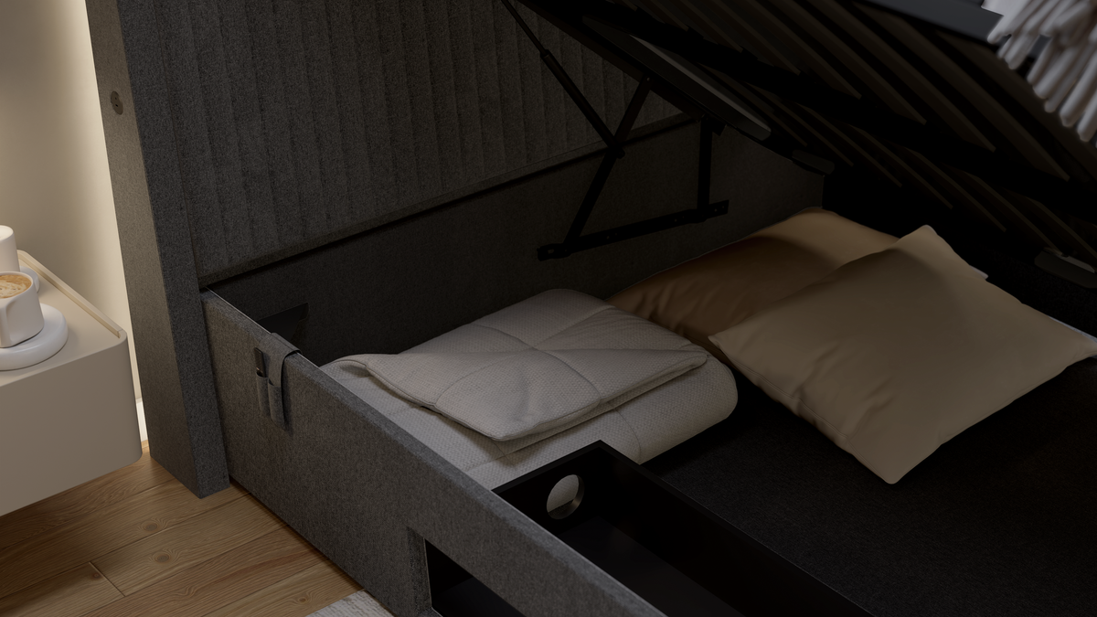 Immerse 5.1 Surround Sound Ottoman TV Bed in Carbon Grey — view 8