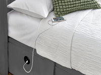 Essence Ottoman Storage TV Bed in Grey Velvet - Superking — view 10 – image 10 of 11