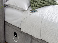 Essence Ottoman Storage TV Bed in Grey Fabric — view 8 – image 8 of 10