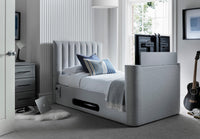 Lynx Single Ottoman TV Bed In Pebble Grey – image 1 of 8