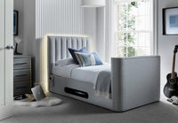 Lynx Single Ottoman TV Bed In Pebble Grey — view 3 – image 3 of 8