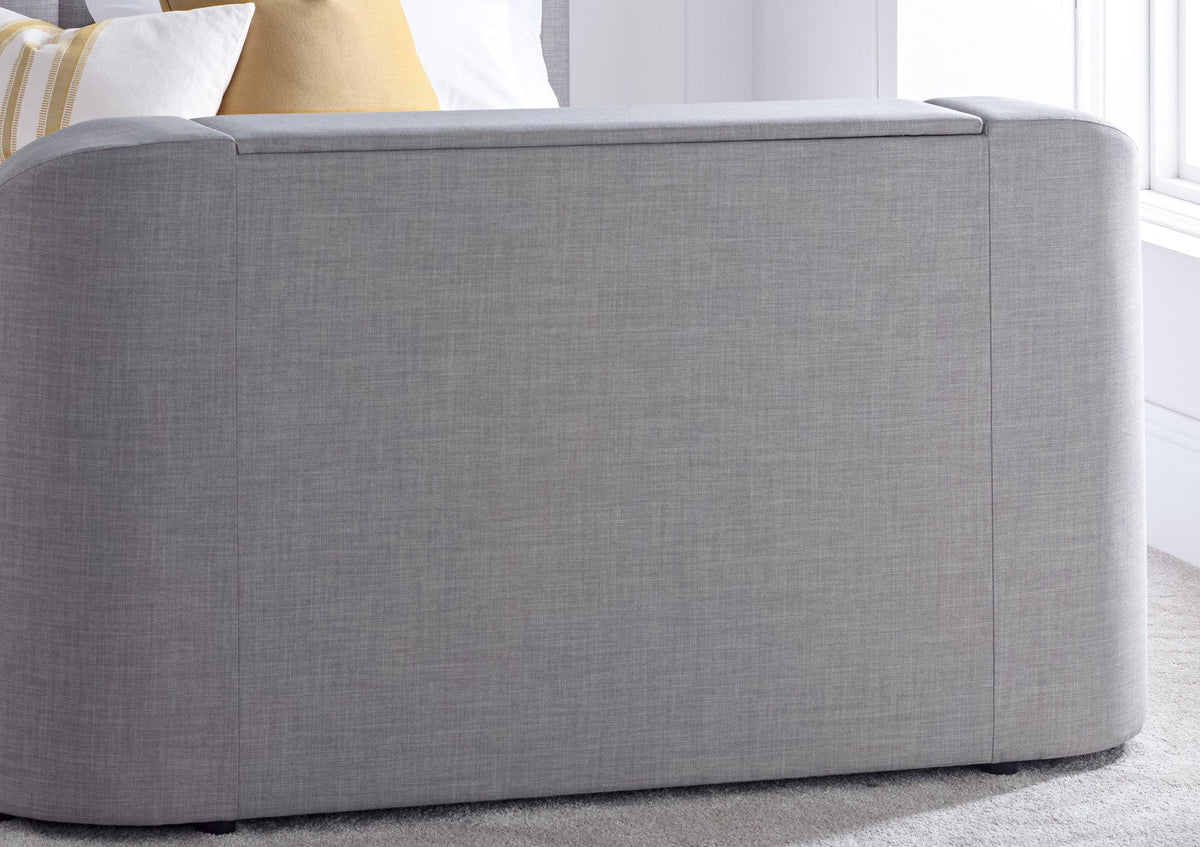 Lucille Upholstered TV Bed Mid Grey Bed Frame Only