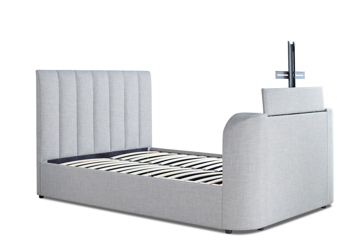 Lucille Upholstered TV Bed Mid Grey Bed Frame Only