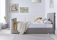 Lucille Upholstered TV Bed Mid Grey Bed Frame Only – image 2 of 10