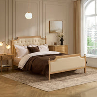 Luxor Bed Frame - Cream Linen — view 6 – image 6 of 15