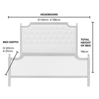 Luxor Bed Frame - Cream Linen — view 15 – image 15 of 15