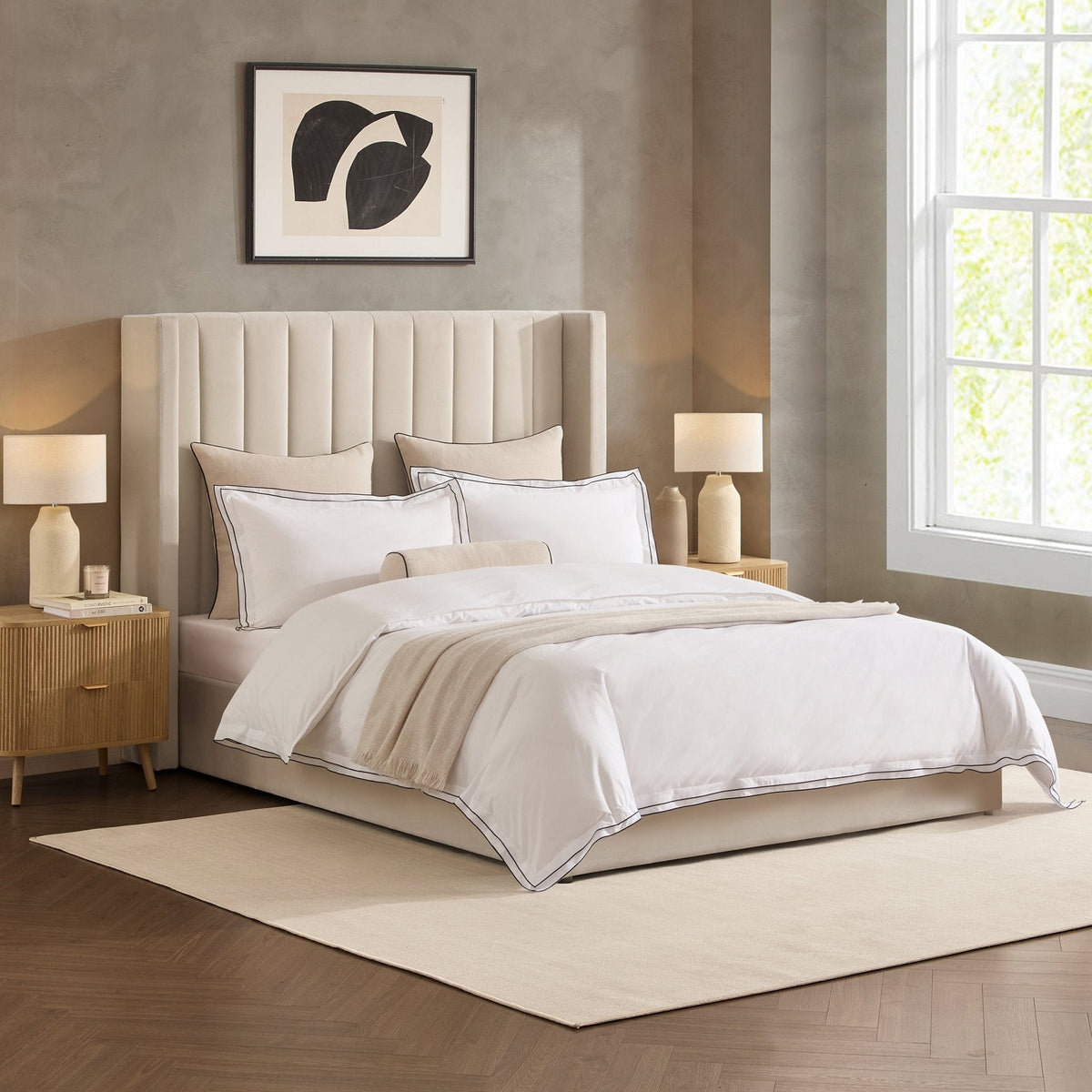 Madison Ottoman Storage Bed - Ecru — view 2