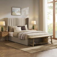 Madison Ottoman Storage Bed - Oatmeal — view 3 – image 3 of 15