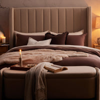 Madison Ottoman Storage Bed - Oatmeal — view 9 – image 9 of 15